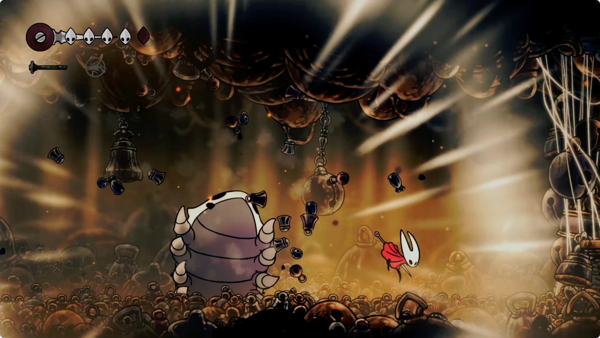 Another image of an angry Bell Beast in Silksong
