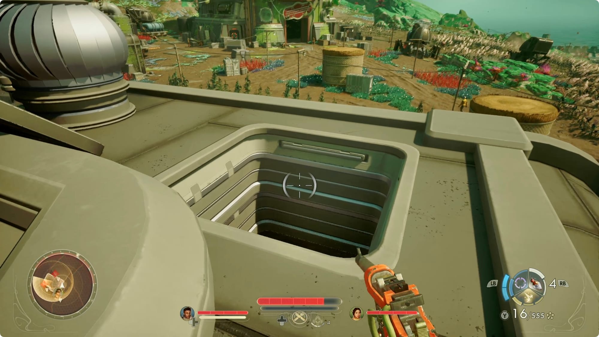 A hatch in a roof in Outer Worlds 2