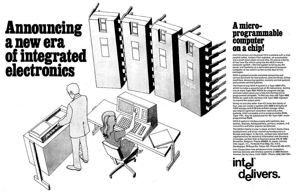 Advertisement for the Intel 4004