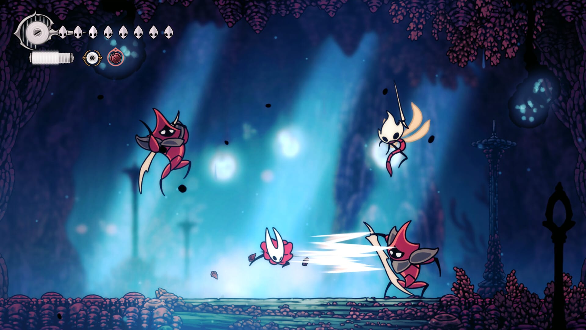 Hornet battles through the Coral Gauntlet in Hollow Knight: Silksong