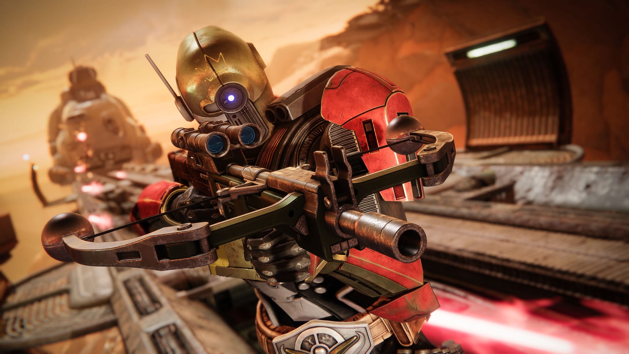 A Titan wields a big crossbow in Destiny 2: Renegades