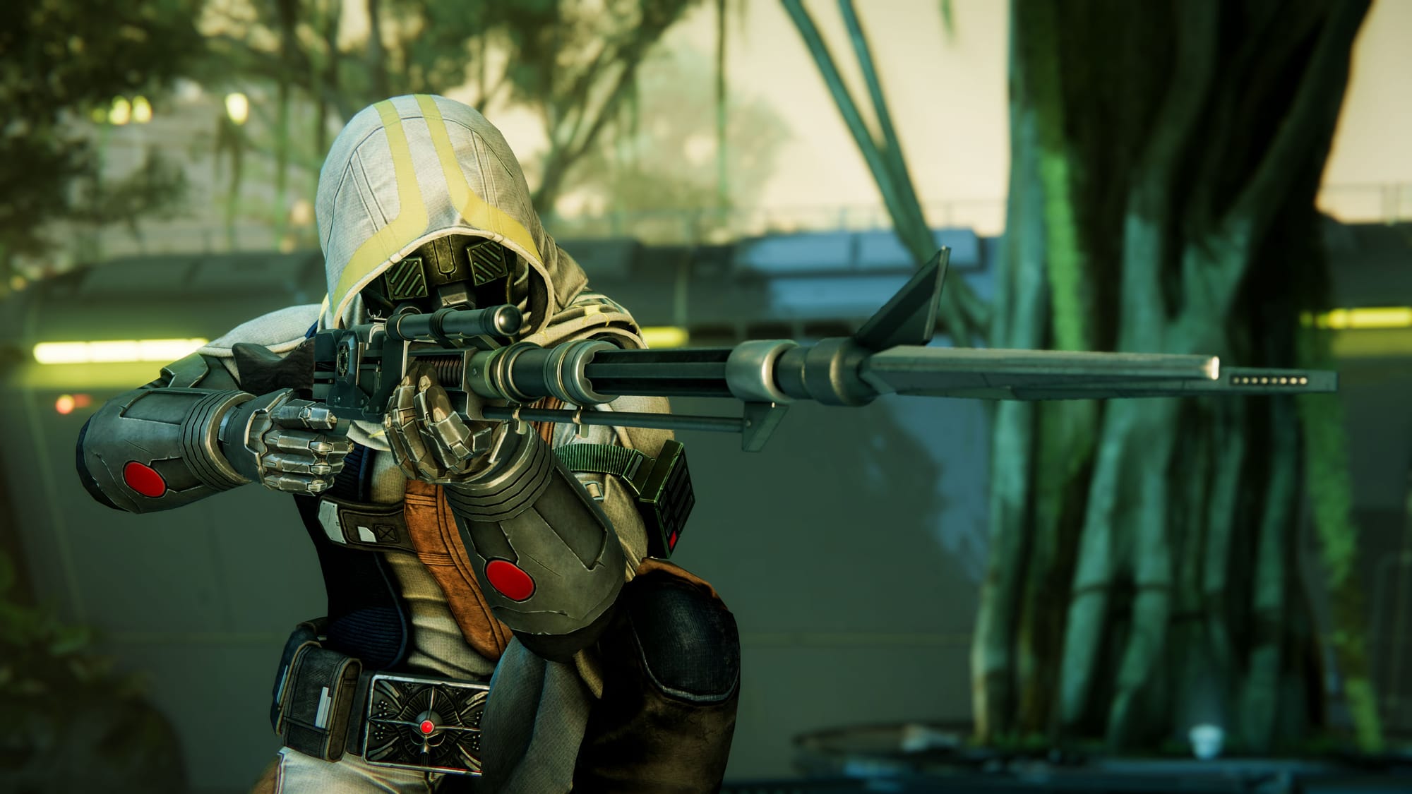 A Hunter rolls around with new Star Wars weapons in Destiny 2: Renegades