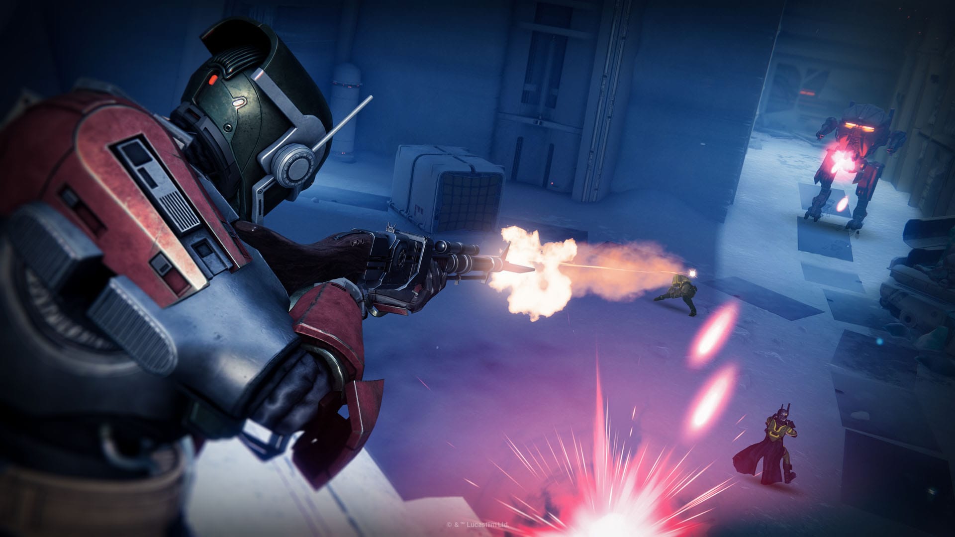 A Titan fires a heavy sniper