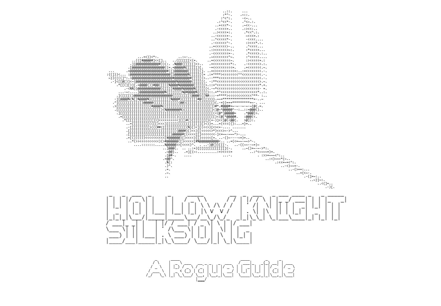 ASCII art of Hornet from Silksong