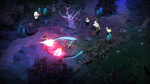 Melinoë slashes at enemies in Hades 2