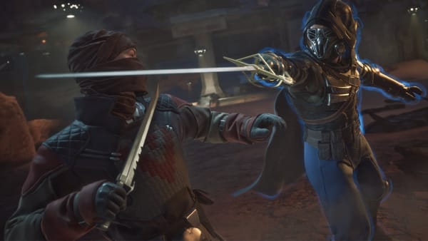 A player trying to stab an AI enemy with the Rapier.